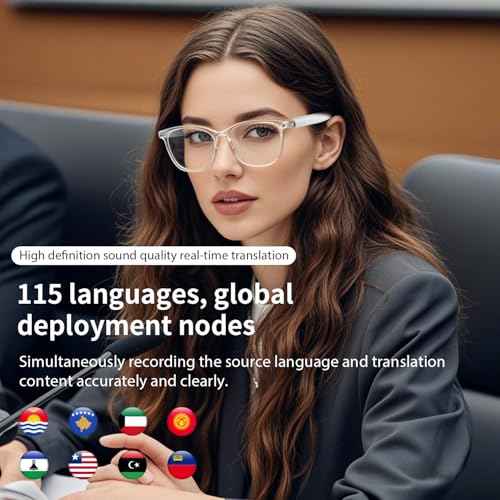 AI Translation Smart Glasses for Men & Women, Color-Changing Lenses, Real-Time Translation Glasses (160+Languages),Photo Translation£¬No Subscription,Bluetooth 6.0 Audio Eyeglasses for Business Travel