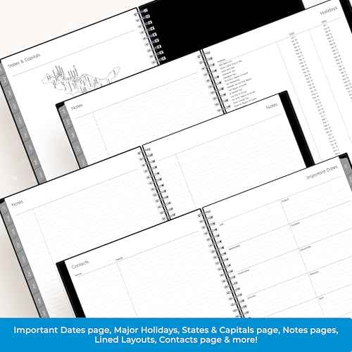 Blue Sky 2025-2026 Monthly Academic Year Planner Calendar, July 2025 - June 2026, 8" x 10", Monthly Layout, Flexible Cover, Wirebound, Laminated Tabs, Enterprise