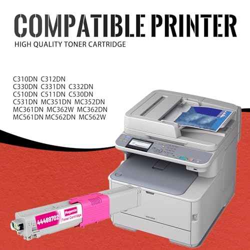 1-Pack C330 44469702 High Yield Magenta Toner Cartridge, Replacement for OKI C330 44469702 for C310dn C312dn C330dn C331dn C332dn C510dn C511dn C530dn C531dn MC351dn MC352dn MC361dn MC561dn Printer