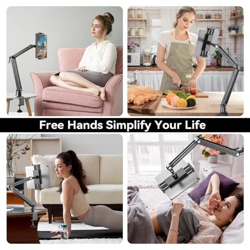 Mount Soporte para Tablet/Portable Monitor/Ereader - Strong Bearing Weight Over 5.5lbs with Built-in Adjusting Wrench with 360¡ÆRotate Base Fits for ipad 4.7-15.6" Tablet Stand Holder