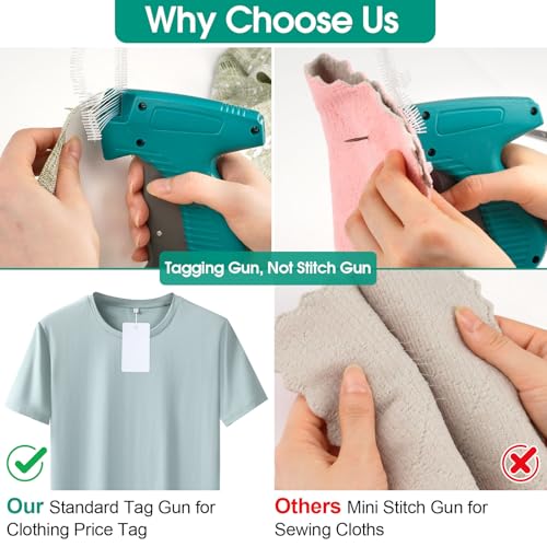 Price Tag Gun for Clothes - BEVTEE Tagging Gun (Green/Black) with 1008 Fasteners