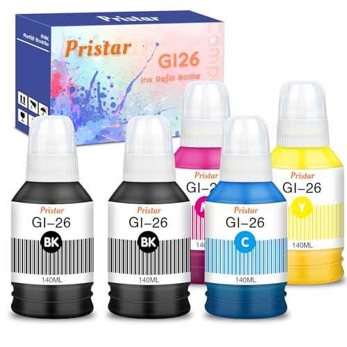GI-26 GI26 GX7021 Ink Bottles Set Compatible for Canon 26 GI-26 GI26 26 Ink Refill Bottles Work for Canon MAXIFY GX4020 GX7021 GX6021 GX7120 GX5020 GX5120 GX3020 GX7020 GX6020 GX6120 Megatank Printer