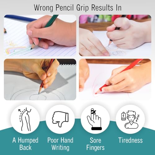 Pencil Grips for Kids Handwriting, Ergonomic Children Writing Aid, Training Posture Correction Tool, Pen Gripper, Pencil Holder for Kids, Preschoolers