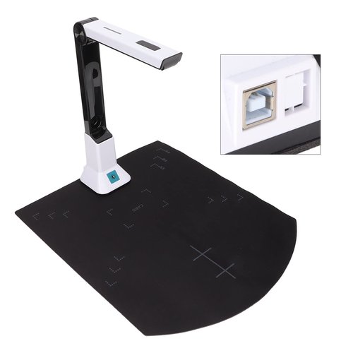 Document Scanner Camera, HD 8MP Portable Scanner, A4, Multi Language OCR USB Book Scanner, Real Time Projection, Video Recording for 2003, Vista SP1, 7, 8