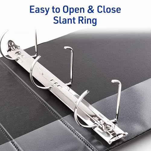 Avery Durable View 3 Ring Binder, 3 Inch Slant Rings, 1 Black Binder (17041)