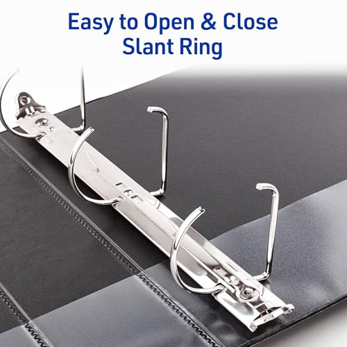 Avery Durable View 3-Ring Binder 3 Inch Slant Rings Black - Holds 635 Sheets