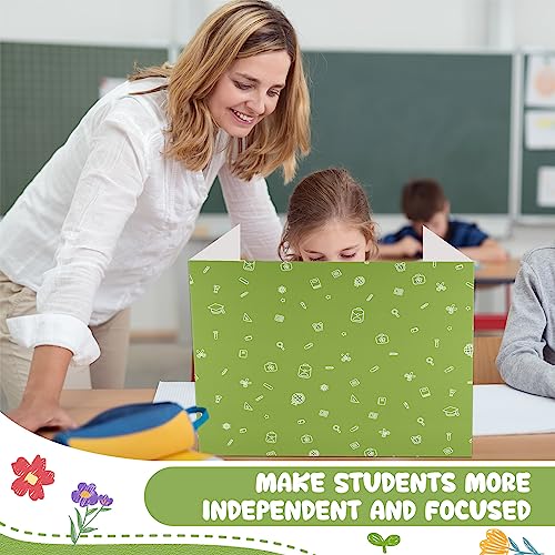 Sherr 30 Pcs Student Desk Privacy Folders with Study-Themed Print, Simple Style & Classic Color