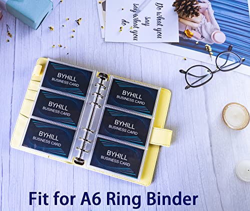 BYSTER Clear 40 Pack A6 Business Card & Photocard Sleeves - Double Sided 3 Pocket