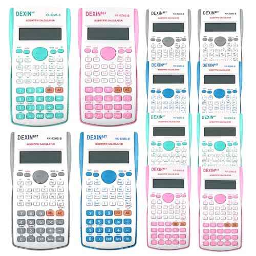 12 Packs Scientific Calculator Bulk,2-Line Engineering Science Calculator Statistical Multi-Function Ideal for Student Teacher School Finance Construction Business Office (4Colors)
