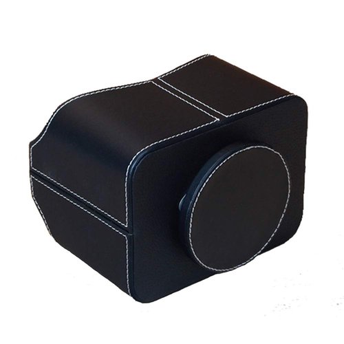 Daixers Remote Control Holder Box with 5 Compartment 360 Degree Rotatable PU Leather Storage Container for TV Remote Phone Caddy Eyeglasses Desk Organizer （Rectangle Black ）
