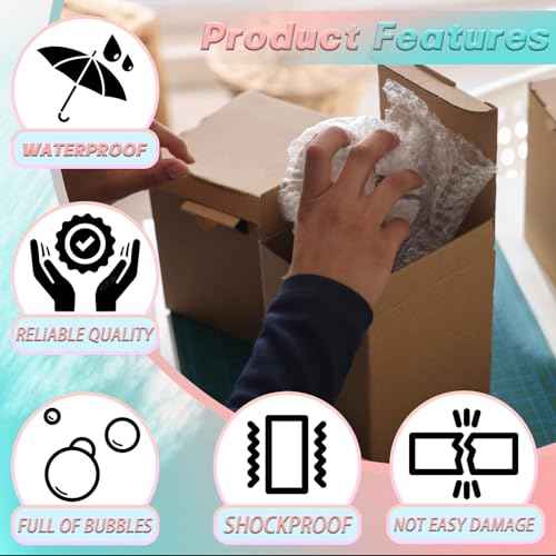 50-Pack 4"x6"Clear Bubble Out Bags for Packing & Shipping ? Double-Wall Bubble Cushioning Pouch for Moving & Fragile small Items Storage