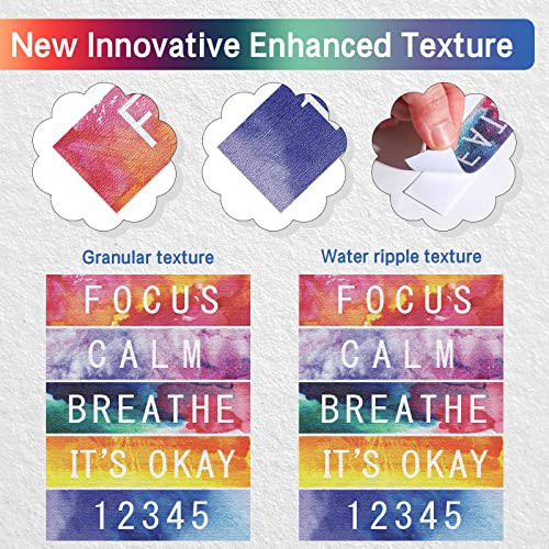 Crtiin Watercolor Sensory Stickers for Anxiety Relief - 80 Pcs Tactile Calm Items