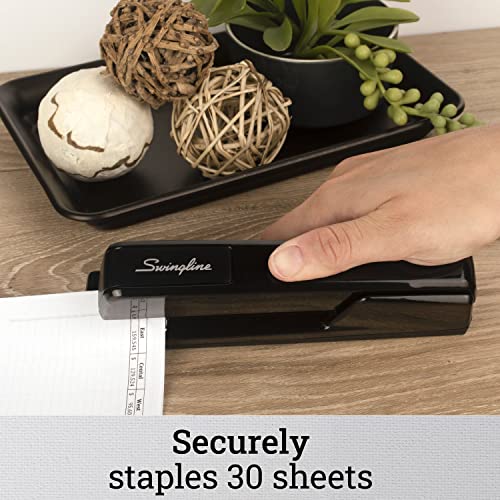 Swingline 747 Classic Metal Stapler Black - 30 Sheet Capacity, Jam-Free, Tacking & Pinning