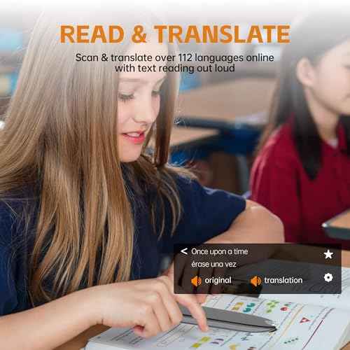 Translator Pen for Dyslexia & Language Learning ? Instant Voice Translation in 112 Languages, Text-to-Speech OCR Scanner, Offline & Online Portable Translator for Students,Travel & Adults