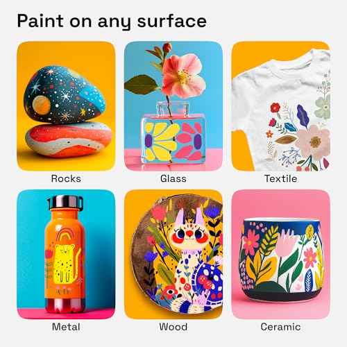 ARTISTRO 72 Acrylic Paint Pens - Dual Tip Brush + Fine Ideal for Calligraphy - Acrylic Paint Markers for Fabric, Rock, Glass, Wood, DIY - Art Supplies, Stocking Stuffers, Christmas Gift Idea