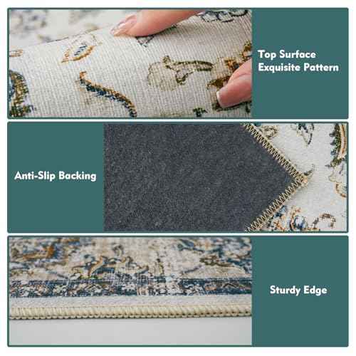 Office Chair Mat for Hardwood Floor,Computer Chair Mat Office Rugs for Rolling Chairs,Under Desk Rug for Floor Protector,Anti Slip Machine Washable Area Rug Brown 48"x60"