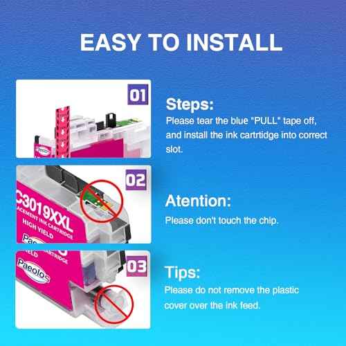 Paeolos LC3019XXL Ink Cartridges Replacement for Brother LC3019 XXL Ink Cartridges for Brother MFC-J5330DW MFC-J6530DW MFC-J6930DW MFC-J6730DW Printers (9-Pack, 3BK/2C/2M/2Y)