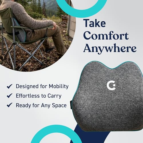 Cubii Cushii V2 17 Inches Lumbar Back Support Cushion for Office Chair — Black