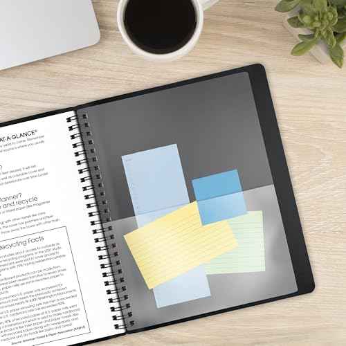AT-A-GLANCE 2026 Planner, Weekly & Monthly, 7" x 8.75", Medium, Contemporary Lite, Black (70545X0526)