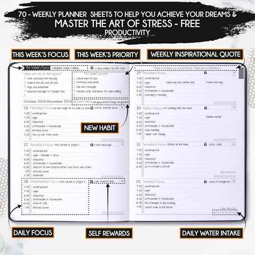 2025-2026 Planner Weekly and Monthly | 16-Month Life Planner to Increase Focus & Productivity | Reduce Overwhelm & Achieve Your Biggest Goals | Include Gift Box & Stickers | Sep 2025-Dec 2026