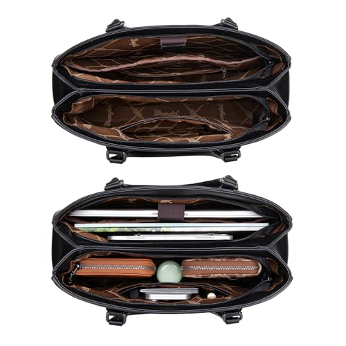 Wrangler Double Compartment Tote Bag for Women Whipstitch Handbag