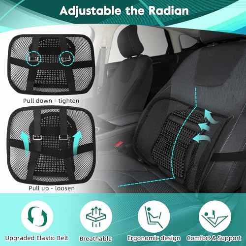 Samyoung 2 Pack Mesh Back Lumbar Support, Back Support Seat Cushion with Breathable Mesh for Office Chairs Car 12¡± x 16¡±