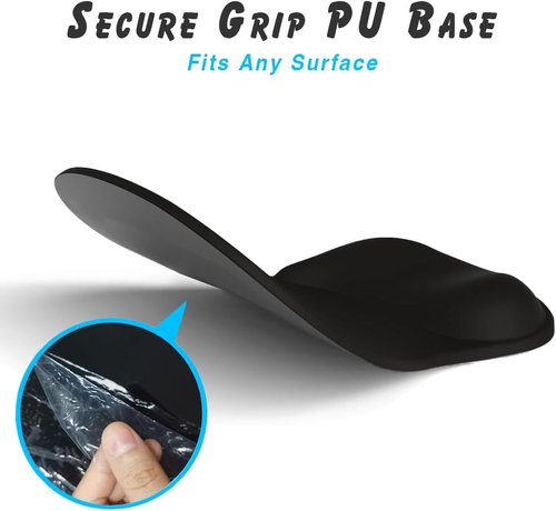 ErgoComfort Gel Wrist Rest Mouse Pad - Ergonomic Support for Office & Gaming - Non-Slip Walnut Grain Design