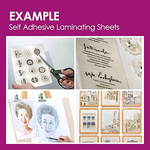 Self Adhesive Laminating Sheets 12.3x17.1 inch, 20 Pack, 4mil Thickness, No Heat, No Machine Laminating Sheets Self Sealing by HA SHI