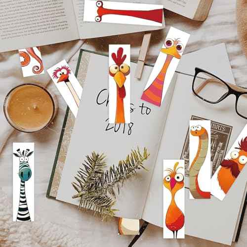30PCS Funny Animal Bookmark for Kids - Creative Cartoon Page Holders, Unique Gifts for Book Lovers, Students, Readers on Christmas Easter Birthday School Rewards Library Reading