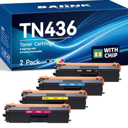 Compatible Toner Cartridge Replacement for Brother TN436 TN-436 TN436BK TN433 TN431 Compatible for Brother HL-L8360CDW HL-L8260CDW MFC-L8900CDW MFC-L8905CDW MFC-L8690CDW MFC-L8610CDW (4 Pack)