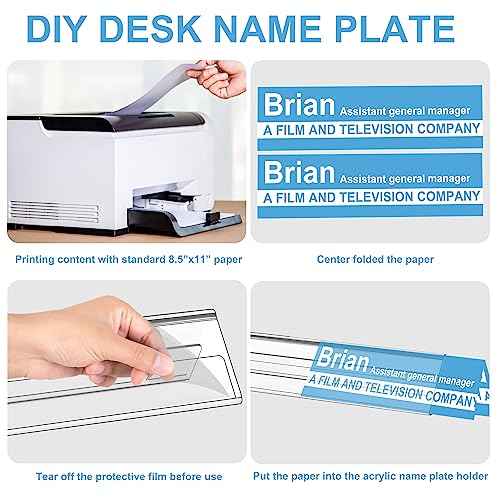 Dingelex acrylic name plate for desk clear table tents widely used table display for office metting school classroom 24 Pieces