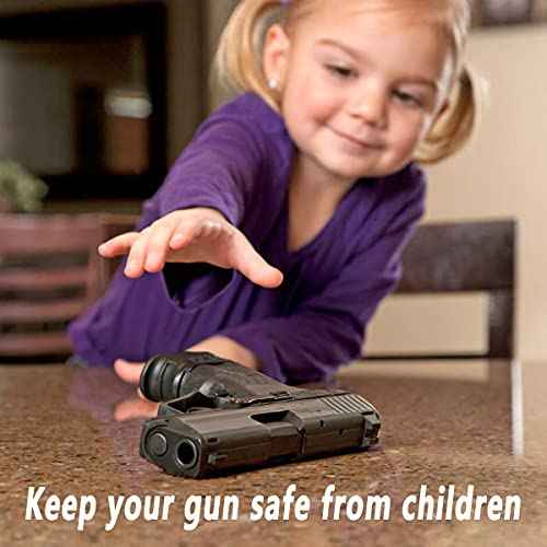 Gun Safe for Handgun, Sensitive Quick-Access Fingerprint Biometric Gun Safe for Pistols, Visible LCD Monitor Gun Locks Box for 2 Guns, Anti-theft Design Sturdy Heavy Steel Construction
