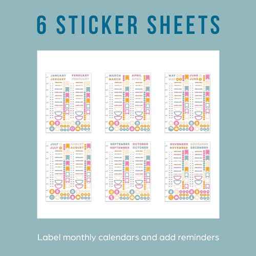 Happy Planner Undated Plans + Notes Monthly Planner Notebook Journal, 4-Month Planner, Good Going Magic Theme, Big Size, 95 Pages, 4 Dividers, 12 Planner Sticker Sheets, 8 1/2" x 11"