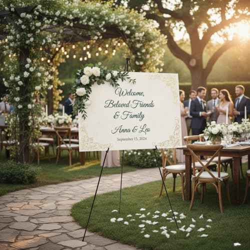 MXG Large Easel Stand for Signs & Poster Display ,66"Black portable Foldable Metal Tripod for Wedding, exhibition, painting£¬commercial event display? Holds up to 10 lbs