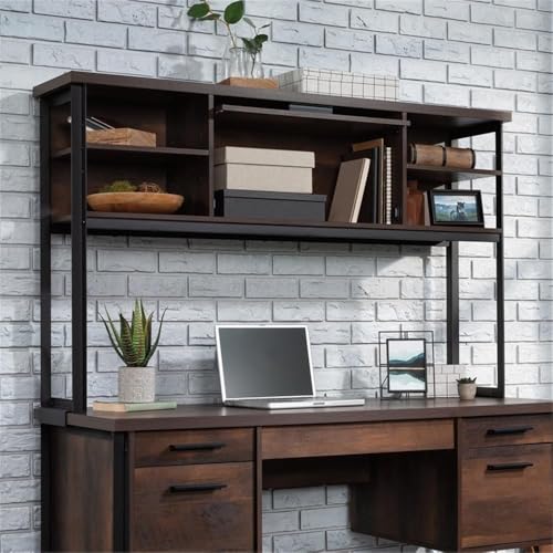 Sauder Briarbrook Barrel Oak Hutch for Computer Desk | Barrister Style