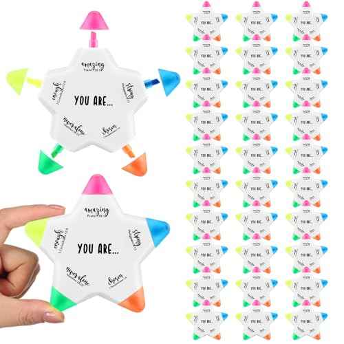 30 Pcs Christian Gifts Bible Highlighters and Pens No Bleed Inspirational Highlighters Brush Tip Bulk Church Sunday School Gift Bible Study Supplies Religious Stationery