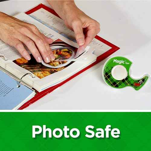 Magic Tape 6 Packs Clear Tape, Magic Tape with Dispensers, Invisible Tape ¨ú x 300 Inches, and a 8 Inch All Purpose Scissors (Gift Pack)