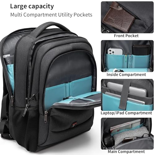 DUSLANG 17 inch Travel Laptop Backpack for Men/Women College Computer