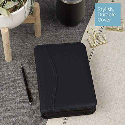 AT-A-GLANCE Faux Leather Undated Starter Set, 6-Ring, 3-3/4" x 6-3/4, Portable Size, Black (033-0240-05)