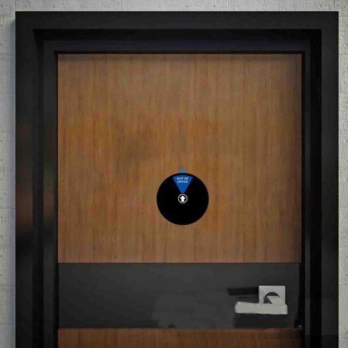 Office Door Sign,Do Not Disturb/Come in Welcome/Out of Office/in a Meeting/Back Soon/Working Remotely Sign, Privacy Door Indicator That Lets Others Know Whether You're Available Or Not (6inch,Black)