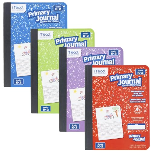 Mead Primary Student Journal Pack of 1 - Grades K-2, 100 Sheets, Random Color