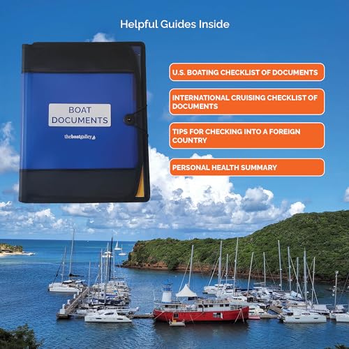 Boat Documents Organizer - Large Size Water Resistant Case for Boat Papers - Keep All Documents Safe and Organized - Boating Gifts for Men (Gray)
