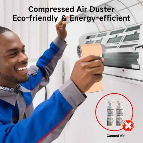 120,000 RPM Electric Air Duster, 3-Gear Adjustable Powerful Electric Air Blower 4000mAh Cordless Compressed Air Duster for PC Clean