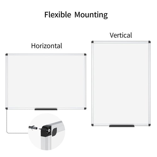 VIZ-PRO Dry Erase Board/Whiteboard, Non-Magnetic, 48 x 36 Inches, Pack of 2, Wall Mounted Board for School Office and Home