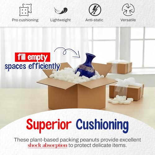 MT Products Off-White Packing Peanuts - Bulk Shipping for Fragile