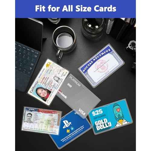 6 Pack Social Security Card Protector/New Medicare Card Protector Sleeve/Credit Card Holder,24 Mil Soft Clear Card Sleeves for Waterproof SSN