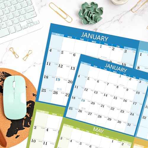 2026 Dry Erase Calendar - Dry Erase Wall Calendar 2026, Yearly Wall Calendar, Jan. 2026 - Dec. 2026, 34.6" x 22.9", Wet & Dry Erase Laminated, Vertical/Horizontal, Reversible - Colorful