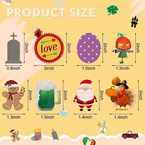 68 Pcs Holiday Seasonal Accessories Icons for Felt Letter Message Board Decorations Cute Symbols Changeable with Adhesive Dots for 4th July Patriotic Independence Day Decor, Board Not Included