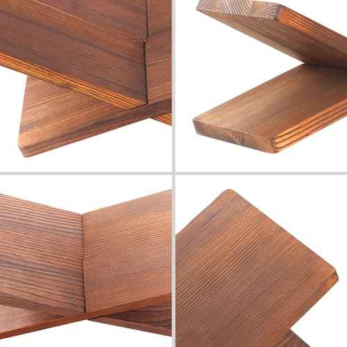 Book Stand for Reading - Solid Wood Book Holder for Open and Closed Books, Cookbook, Magazines, Textbooks (Redwood)