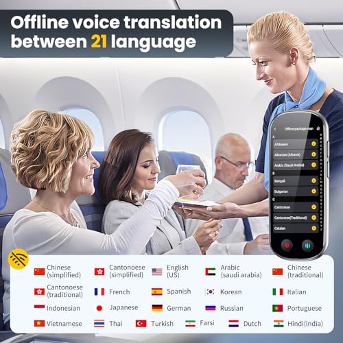 Simbago BLACK-Z9 Offline & AI Language Translator Device 150+ Languages